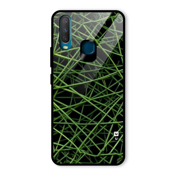 Green Lines Glass Back Case for Vivo Y17