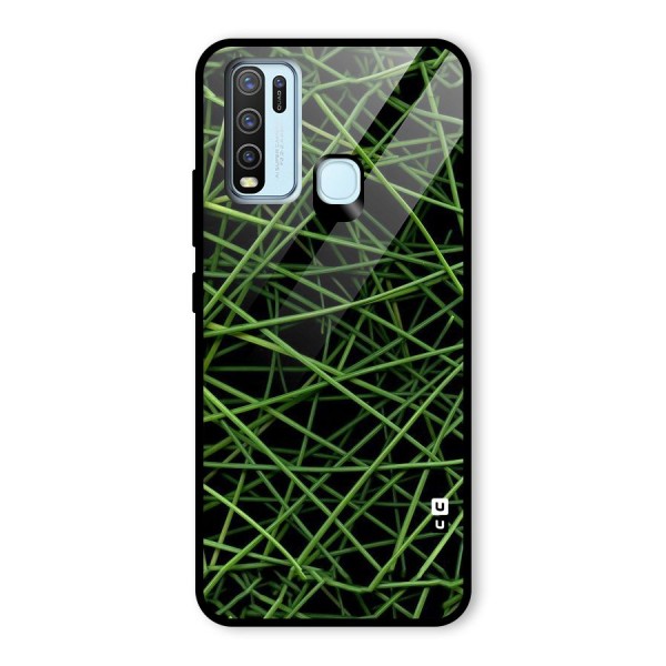 Green Lines Glass Back Case for Vivo Y50