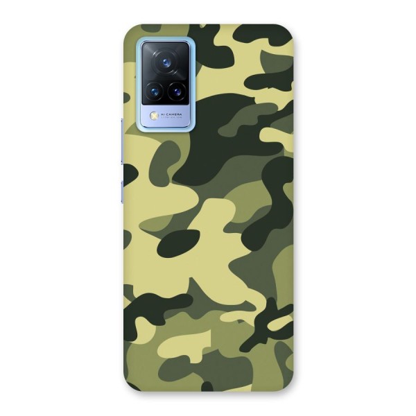 Green Military Pattern Back Case for Vivo V21 5G