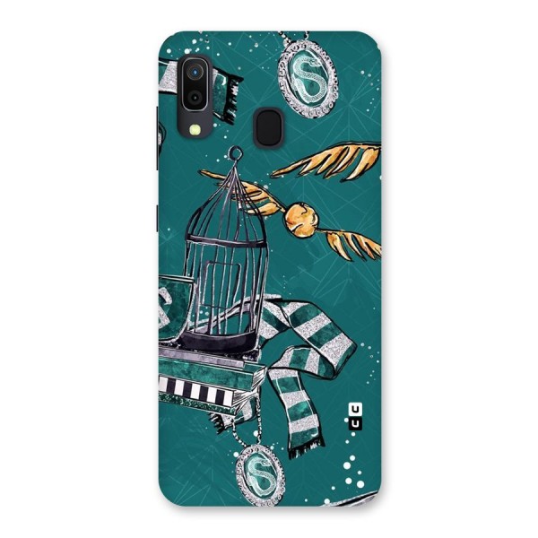 Green Scarf Back Case for Galaxy A20