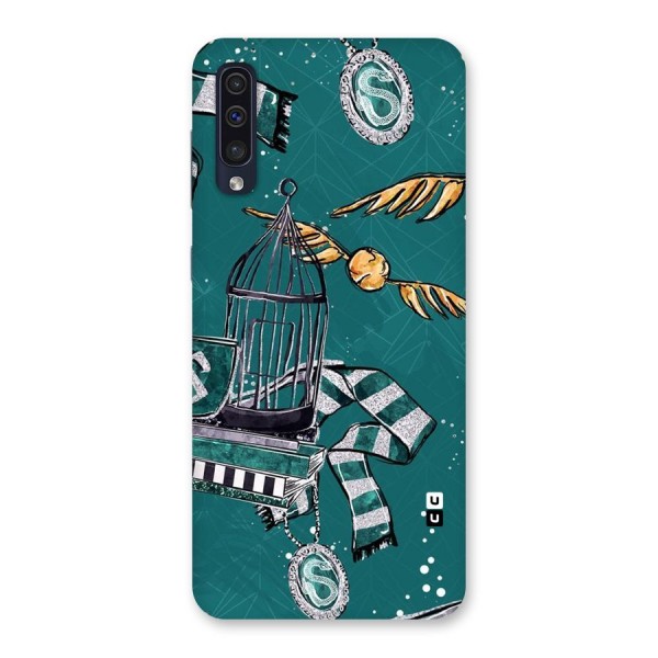 Green Scarf Back Case for Galaxy A50