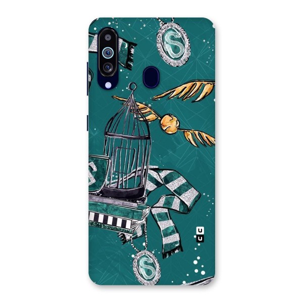 Green Scarf Back Case for Galaxy A60