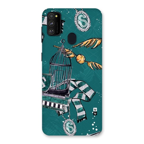 Green Scarf Back Case for Galaxy M21