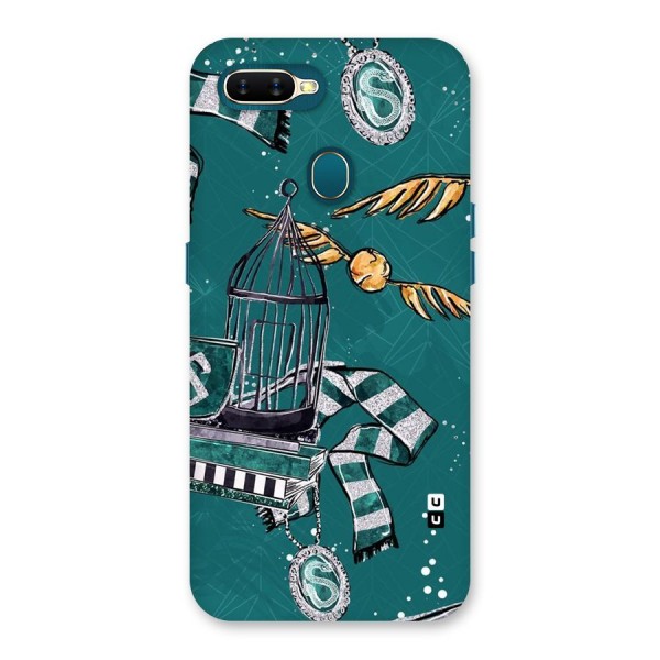 Green Scarf Back Case for Oppo A7