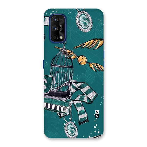 Green Scarf Back Case for Realme 7 Pro