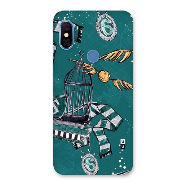 Green Scarf Back Case for Redmi Note 6 Pro