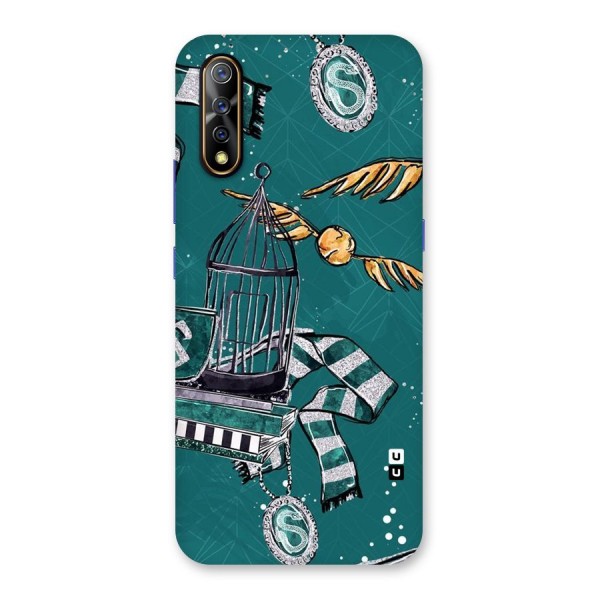 Green Scarf Back Case for Vivo S1