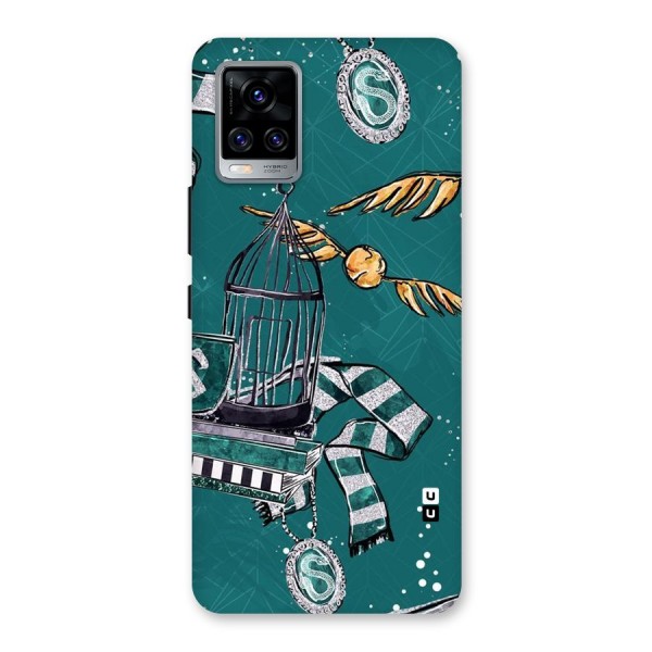 Green Scarf Back Case for Vivo V20 Pro