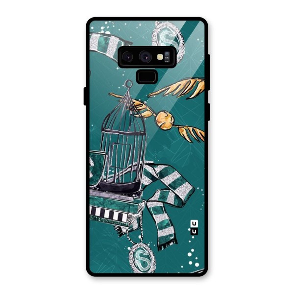 Green Scarf Glass Back Case for Galaxy Note 9