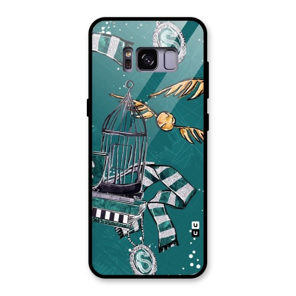 Green Scarf Glass Back Case for Galaxy S8