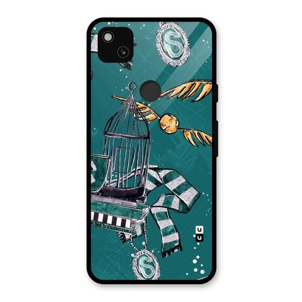 Green Scarf Glass Back Case for Google Pixel 4a
