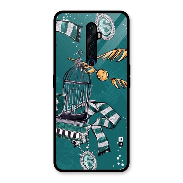 Green Scarf Glass Back Case for Oppo Reno2 Z