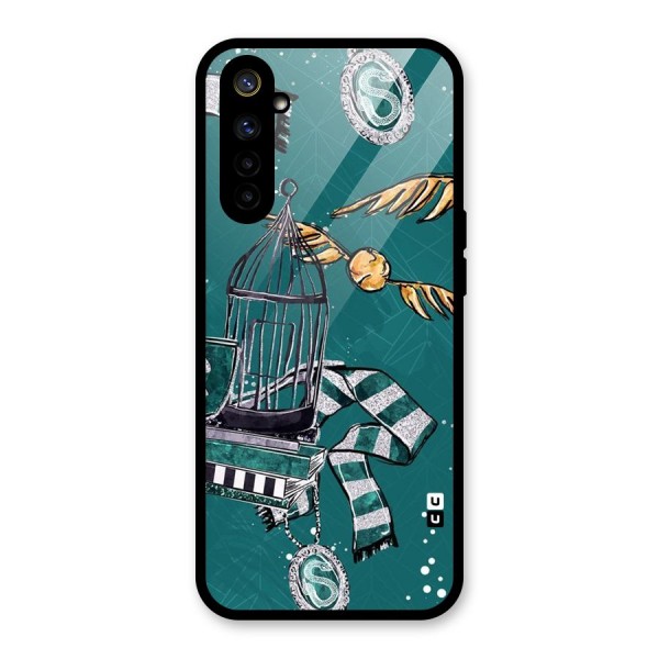 Green Scarf Glass Back Case for Realme 6