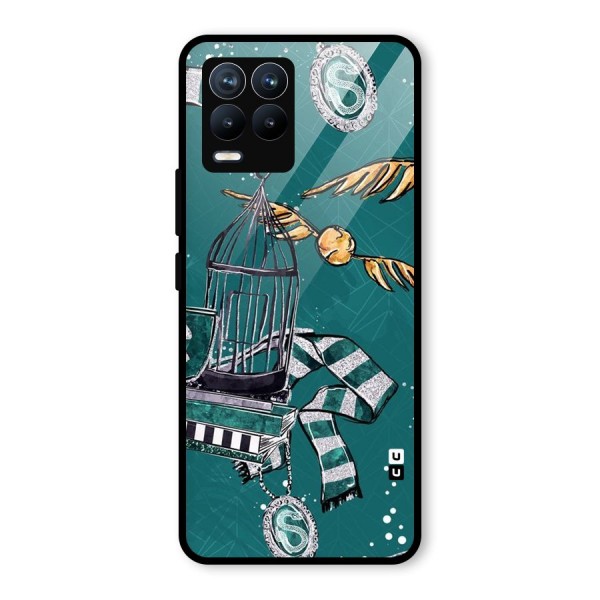 Green Scarf Glass Back Case for Realme 8 Pro