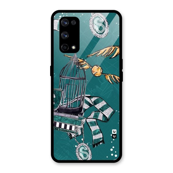 Green Scarf Glass Back Case for Realme X7 Pro