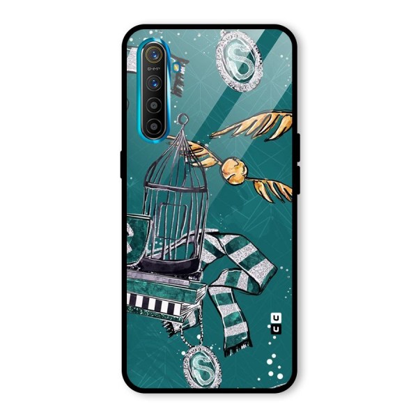 Green Scarf Glass Back Case for Realme XT