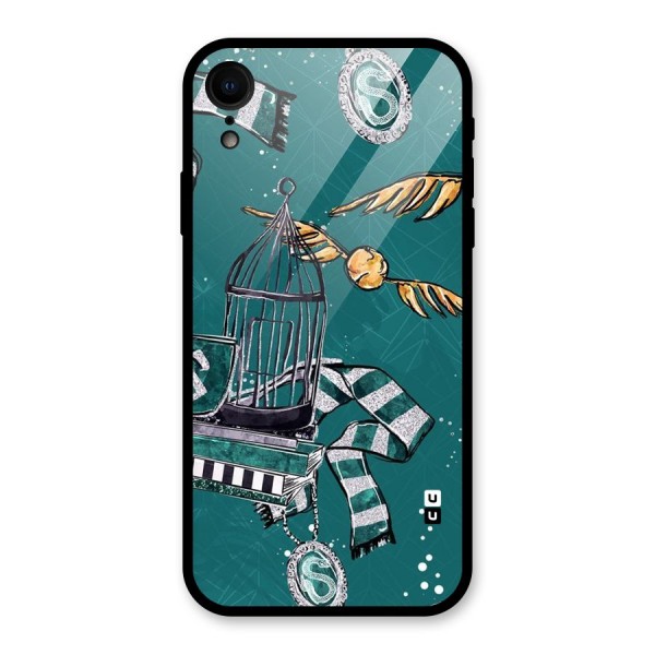 Green Scarf Glass Back Case for XR