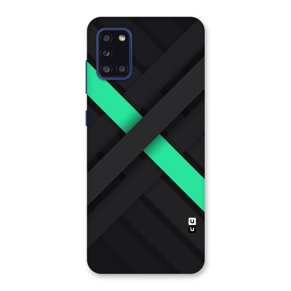 Green Stripe Diagonal Back Case for Galaxy A31