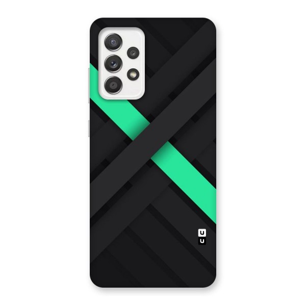 Green Stripe Diagonal Back Case for Galaxy A52