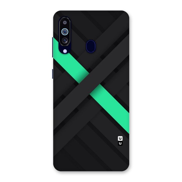 Green Stripe Diagonal Back Case for Galaxy A60