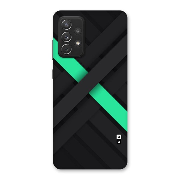 Green Stripe Diagonal Back Case for Galaxy A72