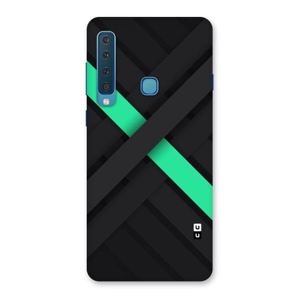 Green Stripe Diagonal Back Case for Galaxy A9 (2018)