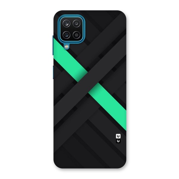 Green Stripe Diagonal Back Case for Galaxy F12