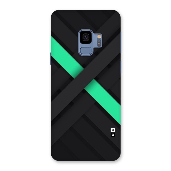 Green Stripe Diagonal Back Case for Galaxy S9