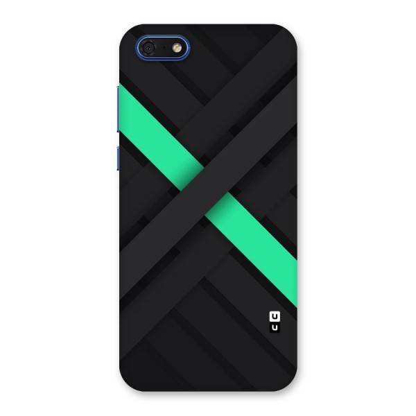 Green Stripe Diagonal Back Case for Honor 7s