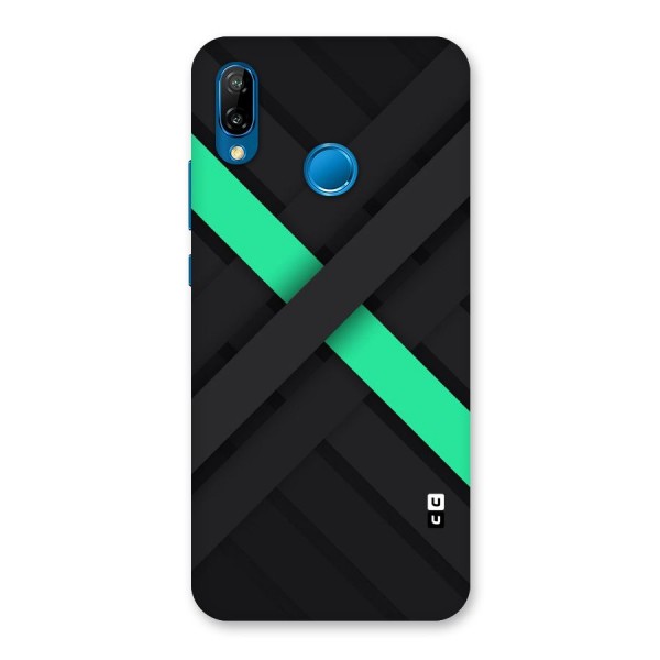 Green Stripe Diagonal Back Case for Huawei P20 Lite