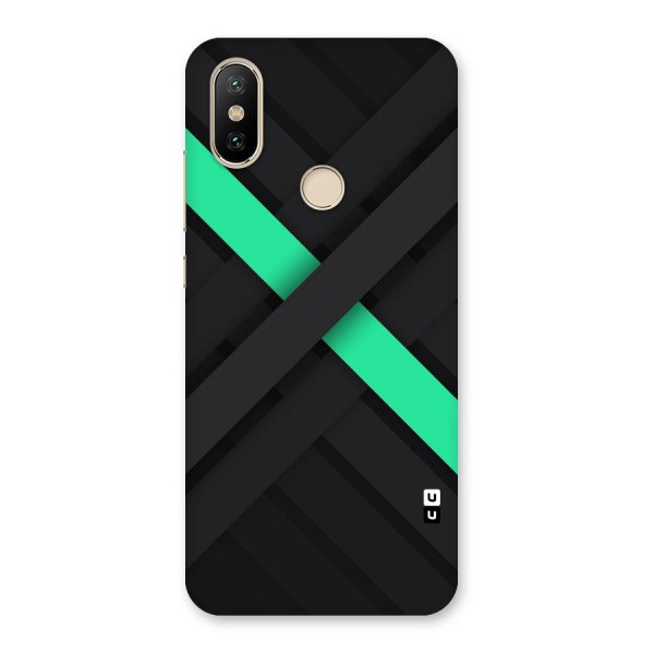 Green Stripe Diagonal Back Case for Mi A2