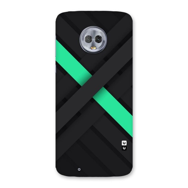 Green Stripe Diagonal Back Case for Moto G6