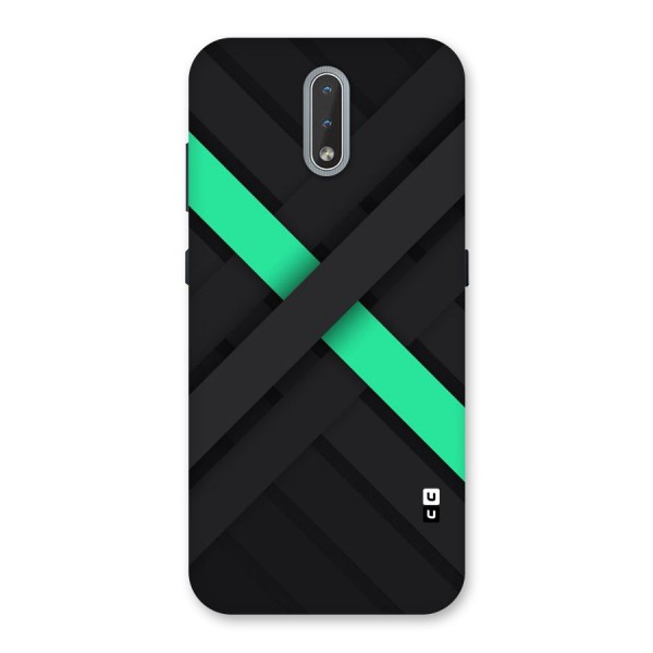 Green Stripe Diagonal Back Case for Nokia 2.3