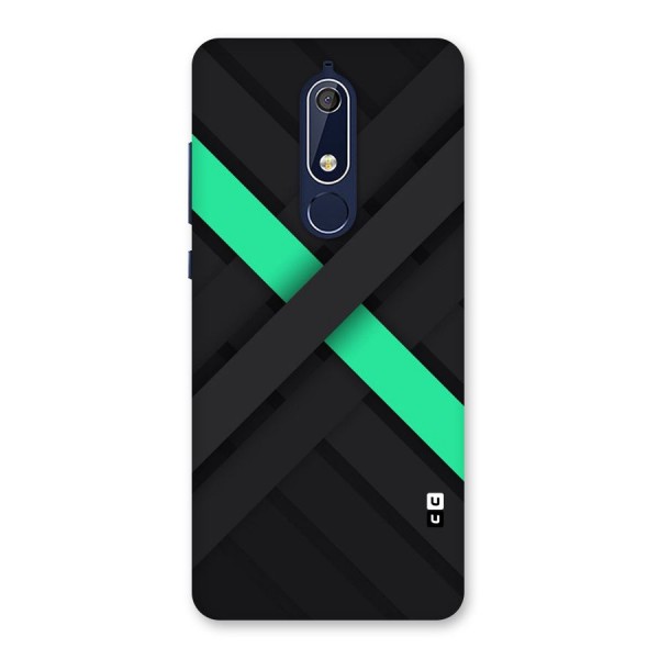 Green Stripe Diagonal Back Case for Nokia 5.1