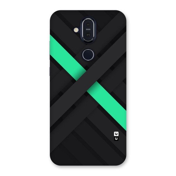 Green Stripe Diagonal Back Case for Nokia 8.1