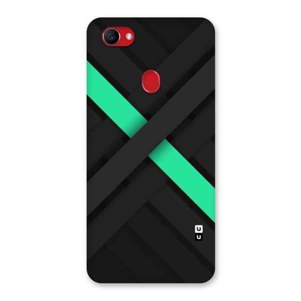 Green Stripe Diagonal Back Case for Oppo F7