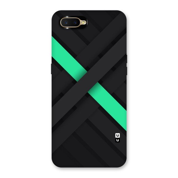 Green Stripe Diagonal Back Case for Oppo K1