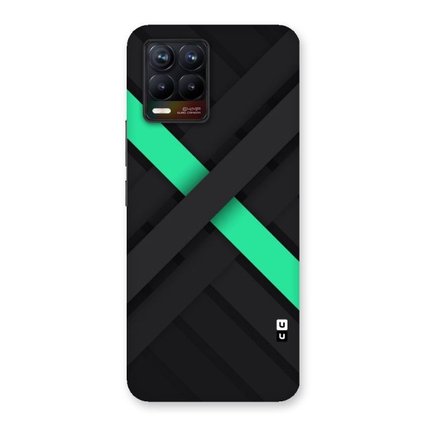 Green Stripe Diagonal Back Case for Realme 8