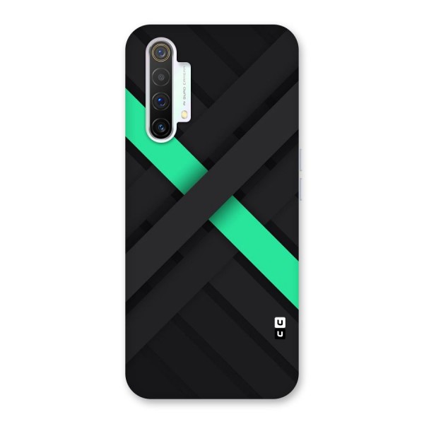 Green Stripe Diagonal Back Case for Realme X3 SuperZoom