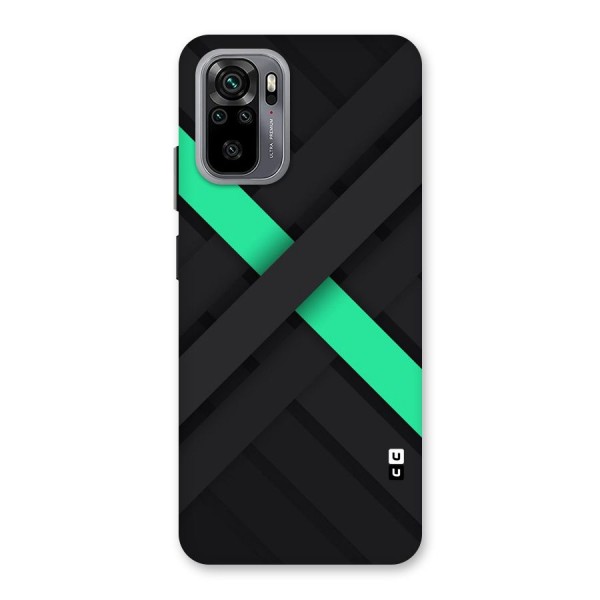 Green Stripe Diagonal Back Case for Redmi Note 10