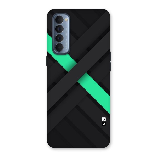 Green Stripe Diagonal Back Case for Reno4 Pro