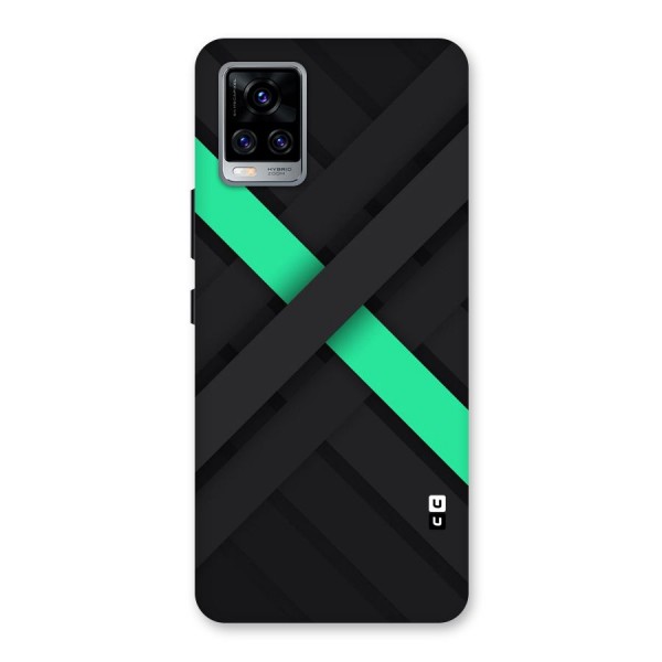 Green Stripe Diagonal Back Case for Vivo V20 Pro