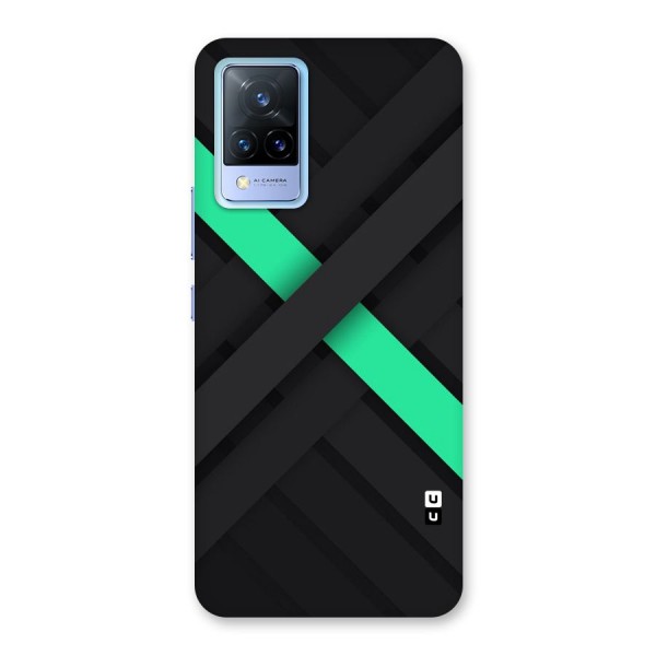 Green Stripe Diagonal Back Case for Vivo V21 5G