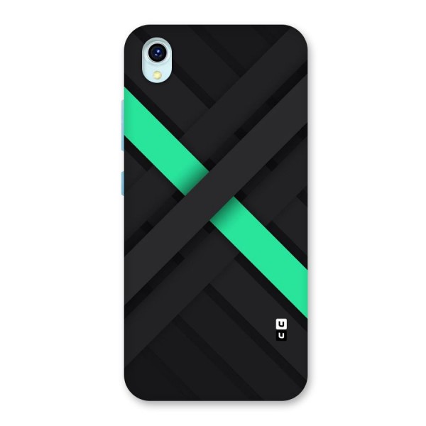 Green Stripe Diagonal Back Case for Vivo Y1s