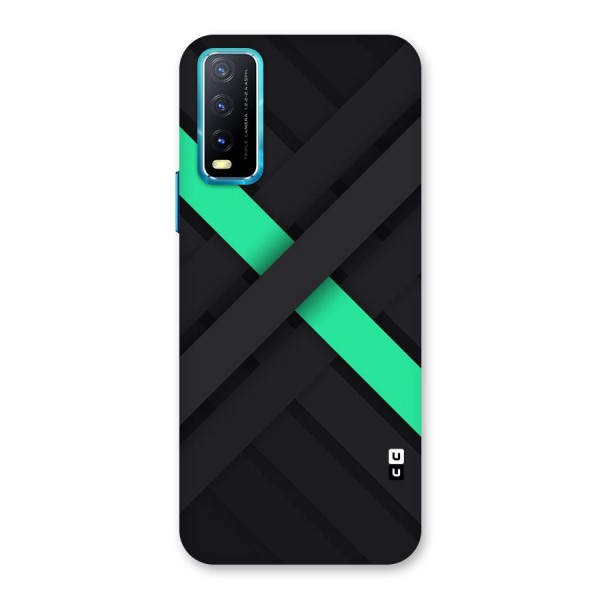 Green Stripe Diagonal Back Case for Vivo Y20G