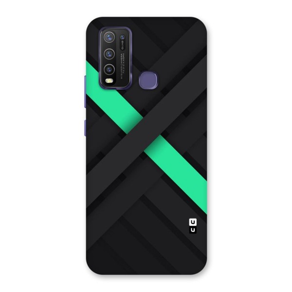 Green Stripe Diagonal Back Case for Vivo Y30