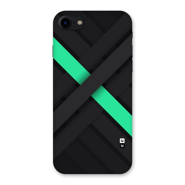 Green Stripe Diagonal Back Case for iPhone SE 2020