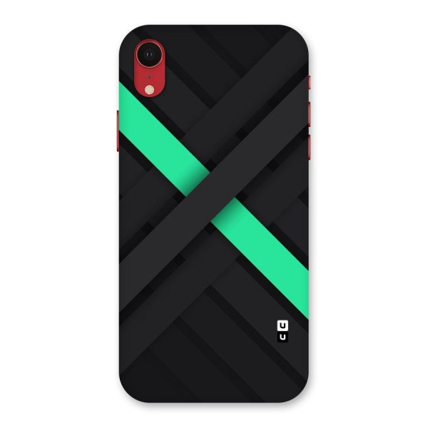 Green Stripe Diagonal Back Case for iPhone XR