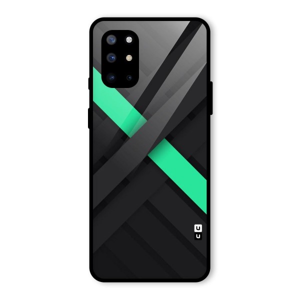 Green Stripe Diagonal Glass Back Case for OnePlus 8T