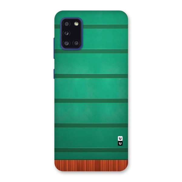 Green Wood Stripes Back Case for Galaxy A31